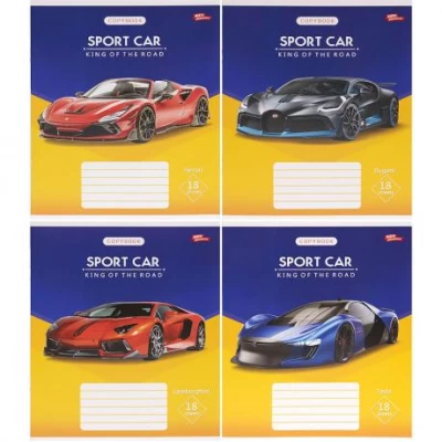 Зошит кольоровий 18 аркушів, клітинка 3714