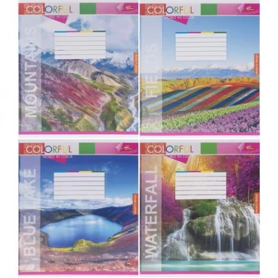 Зошит кольоровий 12 аркушів, лінія 3706