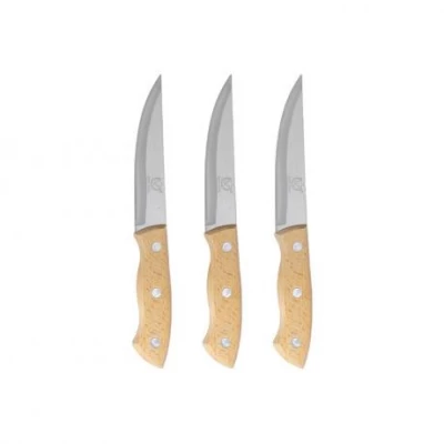 Ніж кухонний металевий з дерев’яною ручкою 23см (уп 12шт)SM-5081