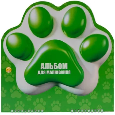 Альбом фігурний ЛАПКА 24 аркуші, 120(100)г/м² спіраль, обкл. 325г/м² ТМ ТетрадаТЕ14845