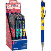 Ручка масляна VINSON синя 201 автоматична