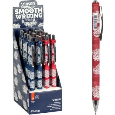 Ручка масляна VINSON синя K60 автоматична