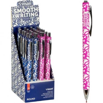 Ручка масляна VINSON синя K65 автоматична