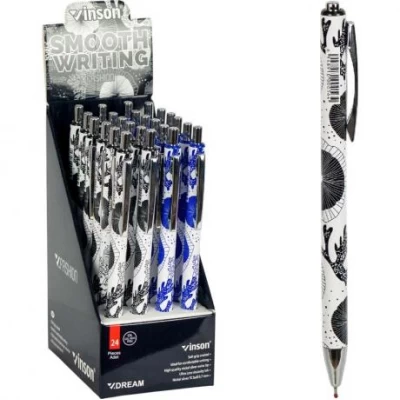 Ручка масляна VINSON синя K39 автоматична