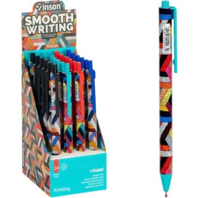 Ручка масляна VINSON Abstract синя F3 автоматична