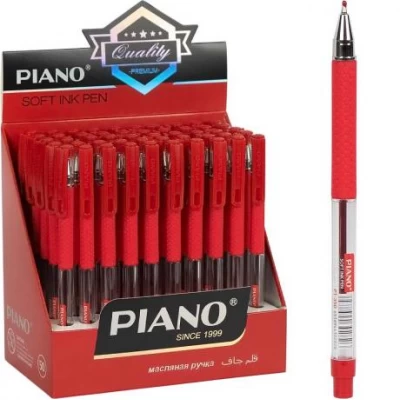Ручка масляна  PIANO  PT-350 червона