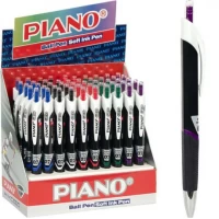 Ручка масляна  PIANO автоматична PT-201 синя