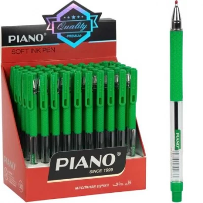 Ручка масляна  PIANO  PT-350 зелена