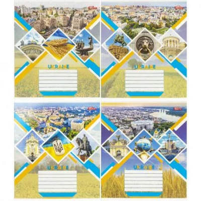 Зошит кольоровий 24 листи, клітина 3777