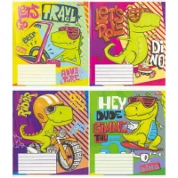 Зошит кольоровий 12 листів, клітина 3775