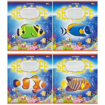 Зошит кольоровий 12 листів, клітина 3773