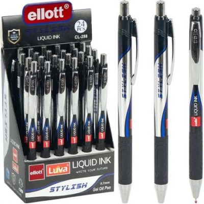 Ручка масляна Stylish Ellott автоматична CL288-24 синя