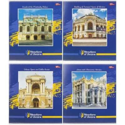 Зошит кольоровий 96 аркушів, клітинка 3789