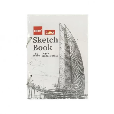 Альбом для ескізів А6 85аркушів, 120 г/м² Sketch Book CLBZ-007-32K кільцевий механізм