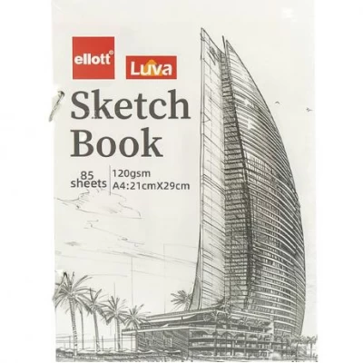 Альбом для ескізів А4 85аркушів, 120 г/м² Sketch Book CLBZ-007-А4 кільцевий механізм