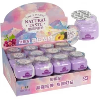 Іграшка-антистрес слайм у банці Yogurt 2018-1 ( фіолетовий/білий)