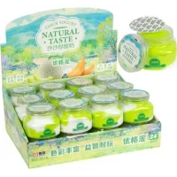 Іграшка-антистрес слайм у банці Yogurt 2018-4 (салатовий/білий)