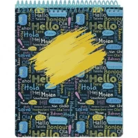 Щоденник A5 УКР на СПІРАЛІ зверху, пластикова прозора обкл. SD1954