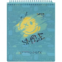 Щоденник A5 УКР на СПІРАЛІ зверху, пластикова прозора обкл. SD1955