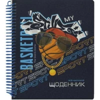 Щоденник A5 УКР на СПІРАЛІ,  обкладинка картон  SD1958