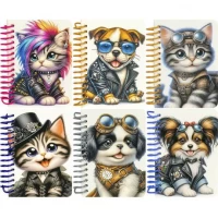 Блокнот А7 Fresh 64ар. спіраль, чистий лист 70г/м2, 9842-9847