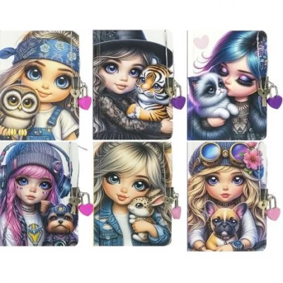 Блокнот А6 Fresh 64ар. на замочці, чистий лист 60г/м2, тверда обкл. 9856-9861 Блокнот А6 Fresh 64ар. на замочці, чистий лист 60г/м2, тверда обкл. 9856-9861