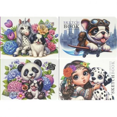 Блокнот скетчбук А6 Fresh 48ар. чистий лист 100г/м2, тверда обкл. 9834/-35/-36/-37 Блокнот скетчбук А6 Fresh 48ар. чистий лист 100г/м2, тверда обкл. 9834/-35/-36/-37