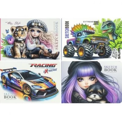 Блокнот скетчбук B6 Fresh 48ар. чистий лист 100г/м2, тверда обкл. 9838/-39/-40/-41 Блокнот скетчбук B6 Fresh 48ар. чистий лист 100г/м2, тверда обкл. 9838/-39/-40/-41