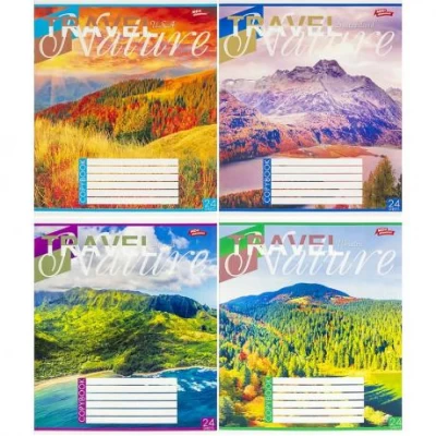 Зошит кольоровий 24 аркуші, лінія 3820N