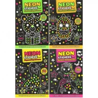 Розмальовка з неоновими наліпками NEON STICKERS book МІКС РМ-69