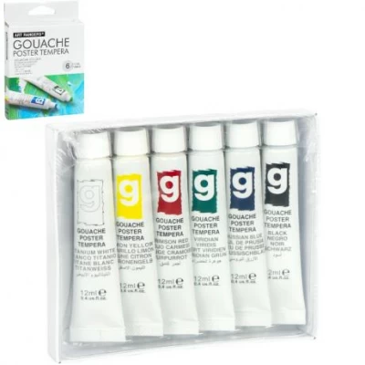 Фарби 12мл Art Ranger 6 кольорів Gouache EG0612C