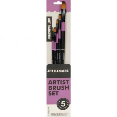 Набір пензлів художніх 5шт Art Ranger  із довгими ручками BR6705-1