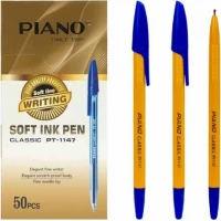 АКЦІЯ! Ручка масляна PIANO жовтий корпус PT-1147B синя