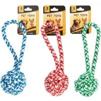 Канатна іграшка для собак 23 см з вузлом і петлею 641