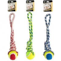 Іграшка для домашніх тварин 35см М'яч на мотузці 646