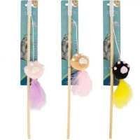 Іграшка дражнилка для котика на паличці Лапка з дзвіночком 672