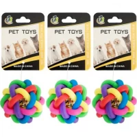 Іграшка жувальна Клубочок з дзвіночком для домашніх тваринок 685
