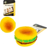 Іграшка гумова для собак Бургер з пищалкою 687