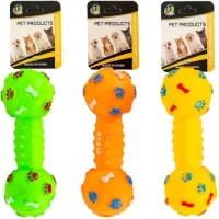 Іграшка гумова Гантель з пищалкою для домашніх тваринок 691