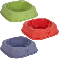 Миска для домашніх тварин 22*22*5см пластикова, квадратна 719