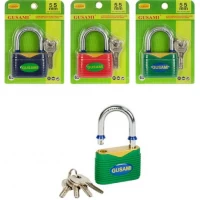 Замок навісний 55мм із захисним покриттям і ключами GUSAMI BGU855