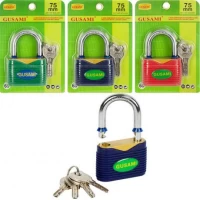 Замок навісний 75мм із захисним покриттям та ключами GUSAMI BGU875