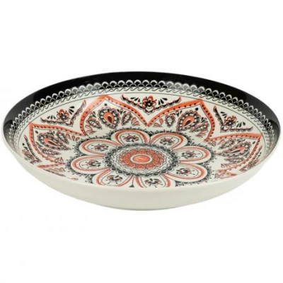 Тарілка керамічна з візерунком D23*6,5см 700мл 6895-73