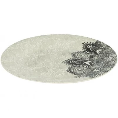 Тарілка обідня D27см керамічна з візерунком 6895-84