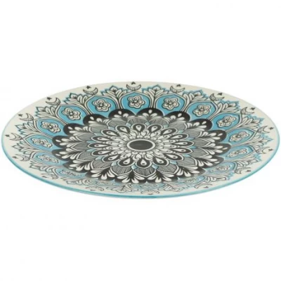 Тарілка обідня D27см керамічна з візерунком 6895-89