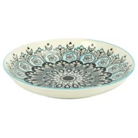 Тарілка керамічна 8-ка з візерунком D20,5*5,5см 500мл 6895-86