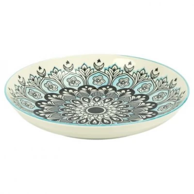 Тарілка керамічна 8-ка з візерунком D20,5*5,5см 500мл 6895-86