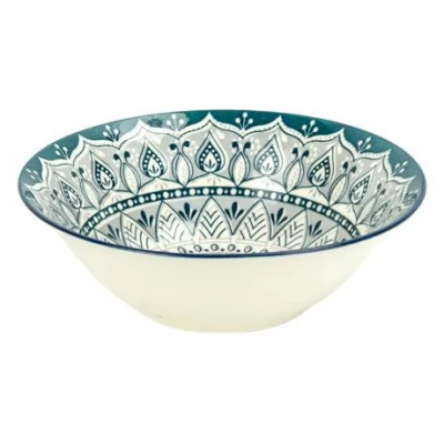 Тарілка глибока керамічна 7-ка з візерунком D17,5*7,5см 500мл 6895-21
