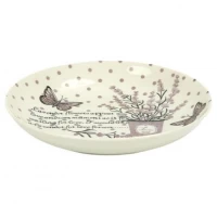 Тарілка керамічна 8-ка з візерунком D20,5*5,5см 500мл 6895-114