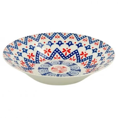 Тарілка супова керамічна з візерунком D20*6cм 6895-121